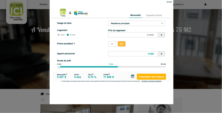 illustration Mensualité dans le corps de l’annonce